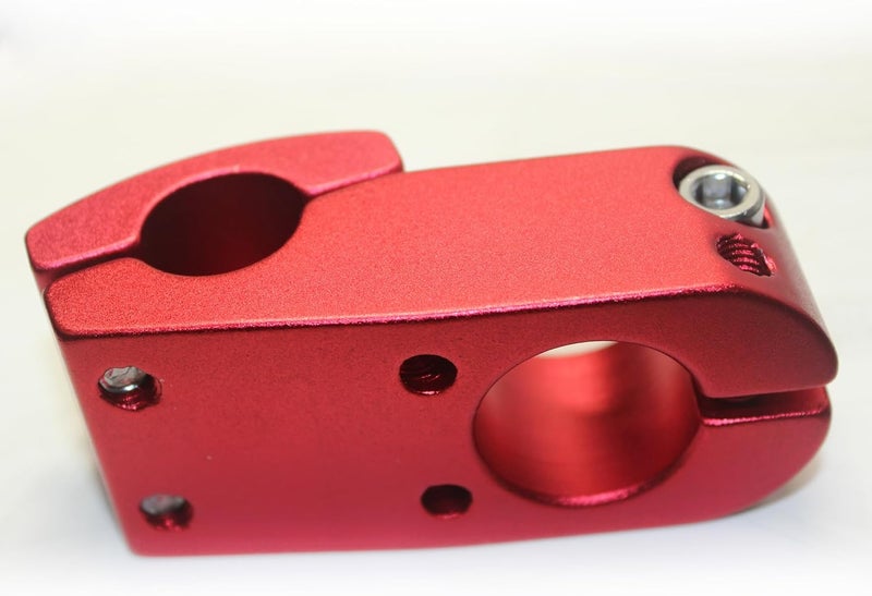 Libereco Aluminum Alloy BMX Stem: Fits 22.2mm Handlebar & 28.6mm Fork: Lightweight High-Strength Freestyle Stem (Red (Matte Surface), 22.2x28.6x45) - Image 3